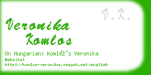 veronika komlos business card